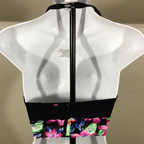 Victoria’s Secret Pink Bustier Bra Floral Lace 34B - Picture 3 of 8